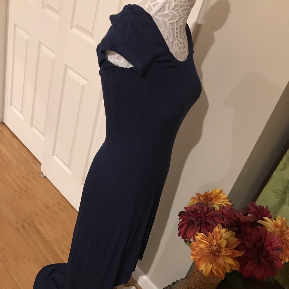 BCBG Max Azria Womens Navy Blue Maxi Dress - Picture 2 of 8